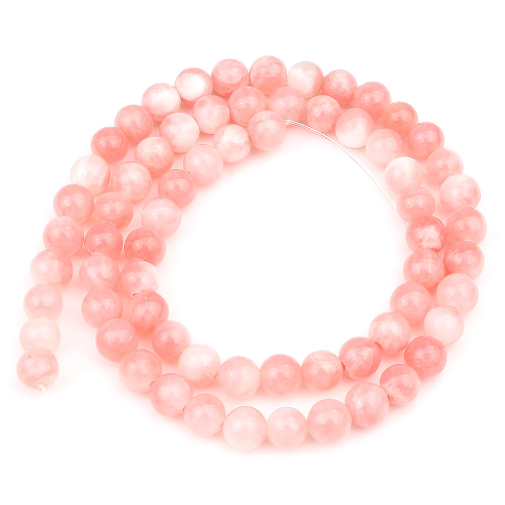 Al por mayor 62 piezas de 6 mm de 6 mm hechas a mano de bricolaje de calcedonia de bricolaje